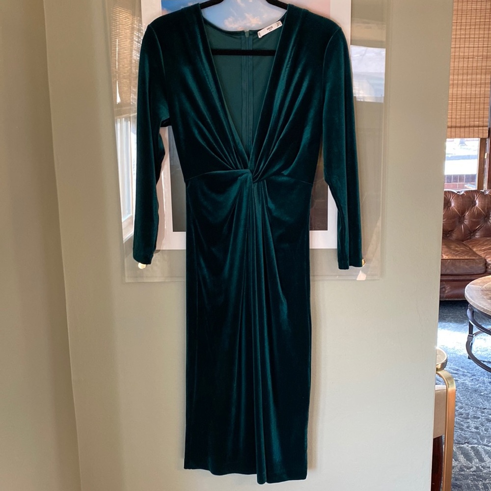Green Velvet Dress